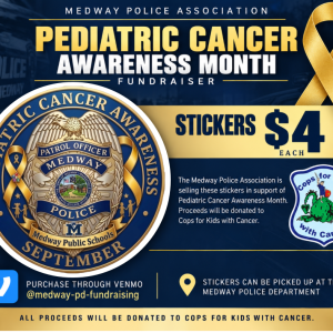 Medway Police Association fundraiser for Pediatric Cancer Month